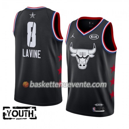 Maillot Basket Chicago Bulls Zach LaVine 8 2019 All-Star Jordan Brand Noir Swingman - Enfant